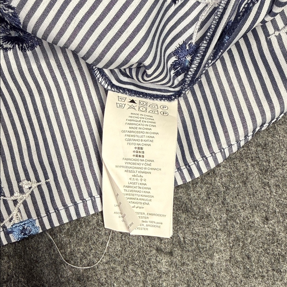 Michael Kors Blue Floral Striped Blouse - Picture 9 of 9